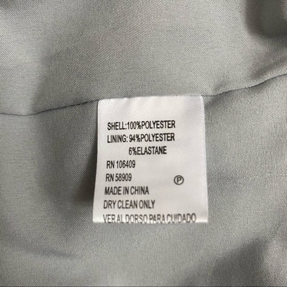 Antonio Melani Grey Eyelet lace overlay mid length sleeveless dress Size 2 - Picture 16 of 16